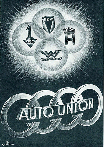 Auto Union Racing on Four Car Companies Became Auto Union  1932
