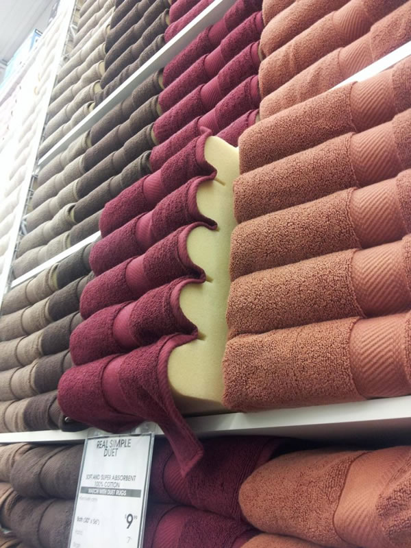 How does Bed Bath & Beyond manage to stack their towels so perfectly ...
