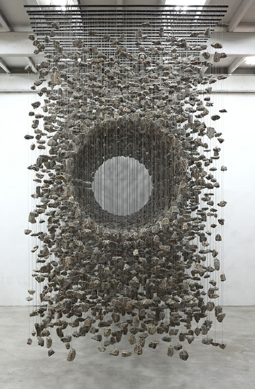 Hanging Rocks Art Installation by Jaehyo Lee - Neatorama