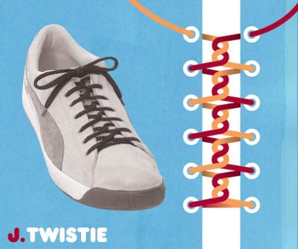 different style of tying shoelace